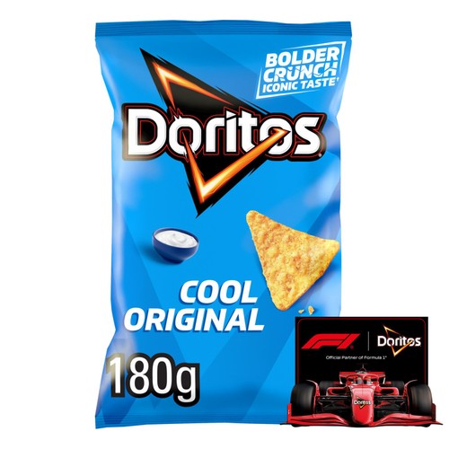 Doritos Cool Original Tortilla Chips Sharing Bag Crisps 180g (Pack of 3)