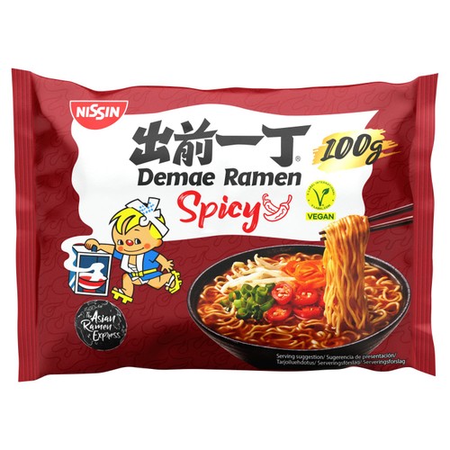 Nissin Demae Ramen Spicy Noodles 100g (Pack of 3)