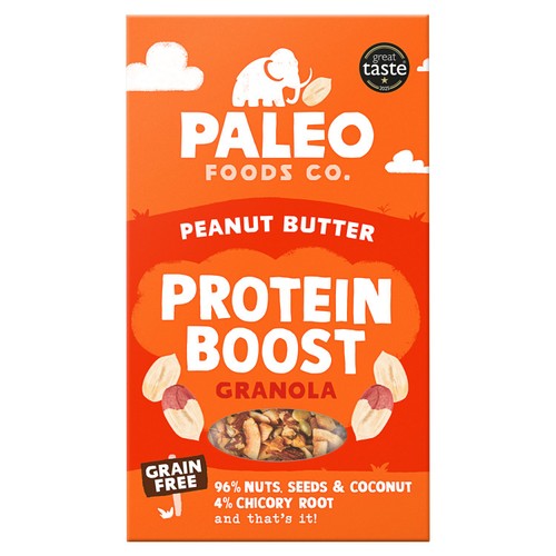 Paleo Foods Co Peanut Butter Protein Boost Grain Free Granola 285g (Pack of 3)