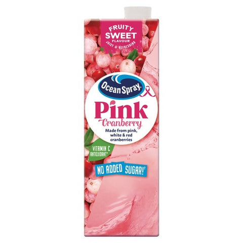 Ocean Spray Pink Cranberry Juice 1L (Pack of 2)