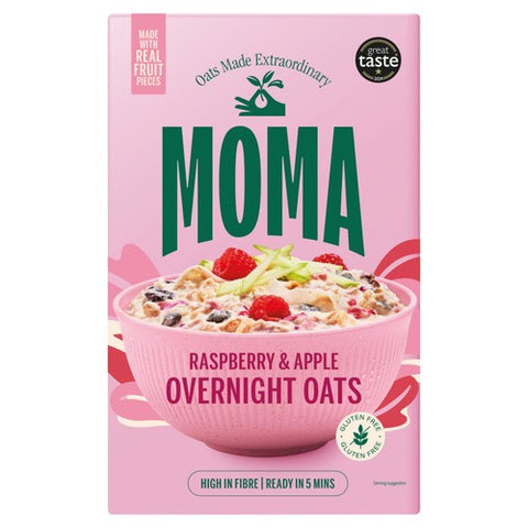MOMA Raspberry & Apple Overnight Oats Gluten Free 400g (Pack of 3)