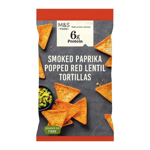 M&S Smoked Paprika Popped Red Lentil Tortillas 90g (Pack of 6)