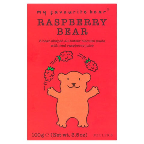 Miller's My Favourite Bear All Butter with Raspberry Juice 100g (Pack 3)