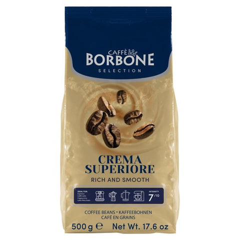 Caffe Borbone Crema Superiore Intensity 7 Coffee Beans 500g (Pack of 2)