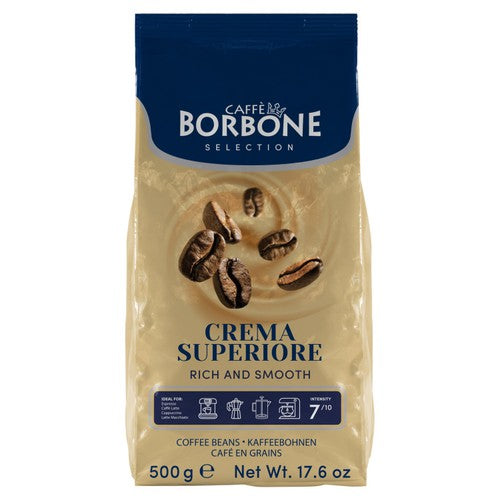 Caffe Borbone Crema Superiore Intensity 7 Coffee Beans 500g (Pack of 2)