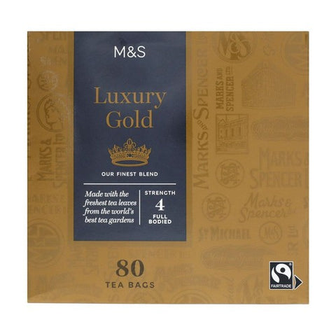 M&S Fairtrade Luxury Gold Teabags 80's (Pack of 2)