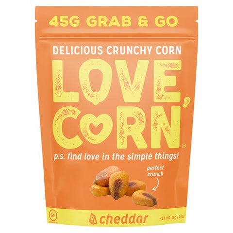 LOVE CORN Cheddar Crunchy Corn 45g (Pack of 6)