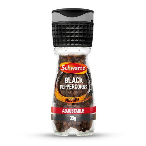 Schwartz Black Pepper Corns Grinder 35g (Pack of 2)
