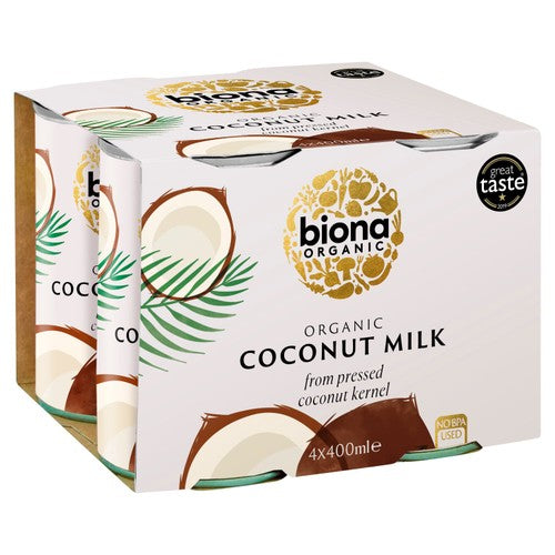 Biona Organic Coconut Milk 4 x 400ml (Pack of 2)