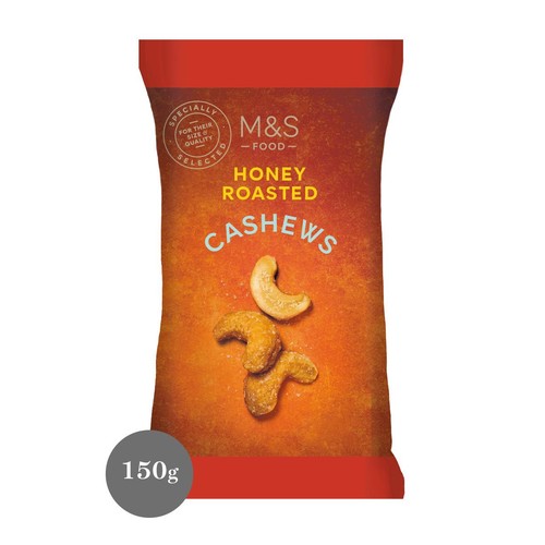 M&S Honey Roasted Cashews 150g (Pack of 3)
