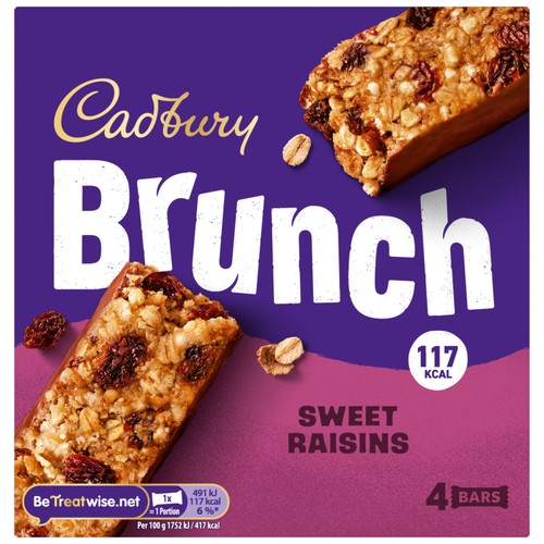 Cadbury Brunch Bar Raisin 112g (Pack of 3)