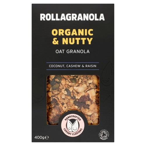 Rollagranola Organic and Nutty Oat Granola 400g (Pack of 3)