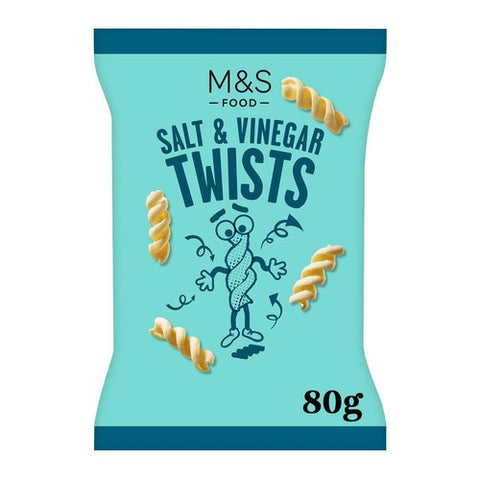 M&S Salt & Vinegar Twists 80g (Pack of 6)