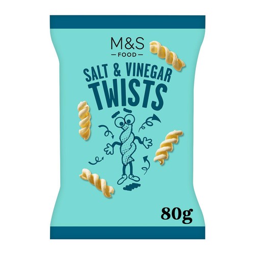 M&S Salt & Vinegar Twists 80g (Pack of 6)