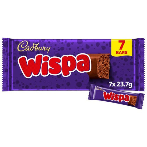 Cadbury Wispa Chocolate Bar Multipack 7 x 24g (Pack of 3)