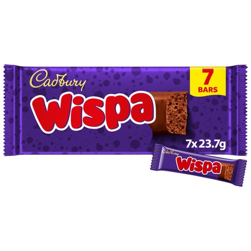 Cadbury Wispa Chocolate Bar Multipack 7 x 24g (Pack of 3)