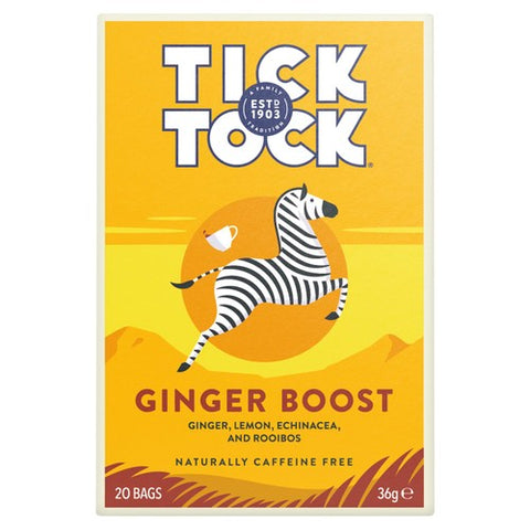 Tick Tock Wellbeing Ginger Boost 20's (Pack of 3)