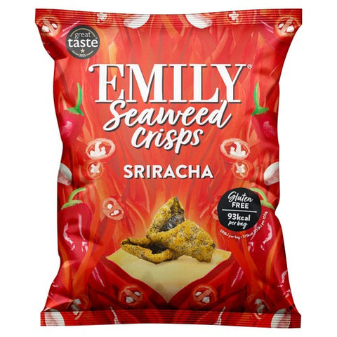 Emily Sriracha Seaweed Crisps 18g (Pack of 6)