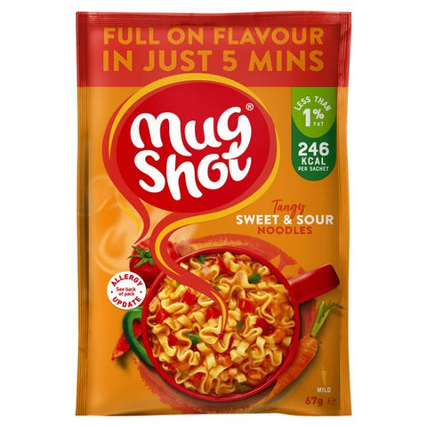 Mug Shot Spicy Sweet & Sour Noodles 67g (Pack of 3)