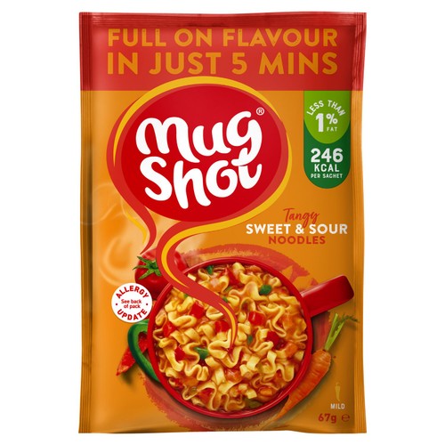 Mug Shot Spicy Sweet & Sour Noodles 67g (Pack of 3)