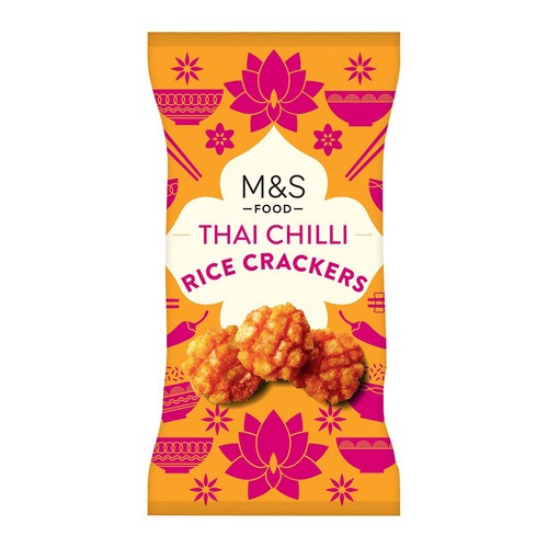 M&S Thai Chilli Rice Crackers 150g (Pack of 3)