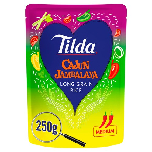 Tilda Microwave Cajun Jambalaya Long Grain Rice 250g (Pack of 2)