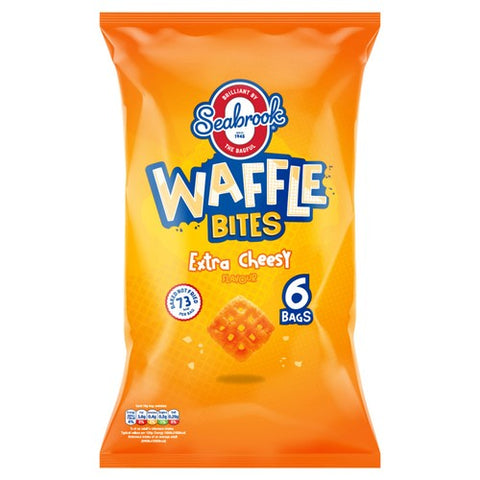 Seabrook Waffle Bites Extra Cheesy 6x16g (Pack of 6)