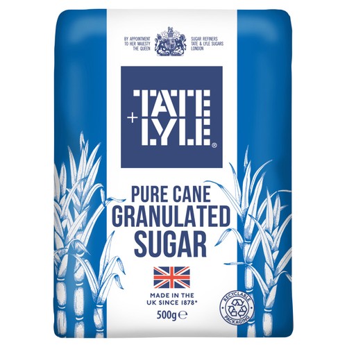 Tate & Lyle Fairtrade Granulated Sugar 500g (Pack of 2)