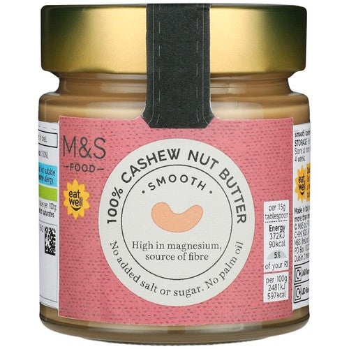 M&S Smooth Cashew Nut Butter 227g (Pack of 2)