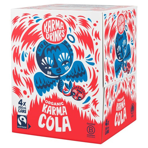 Karma Drinks Karma Cola 4 x 250ml (Pack of 2)