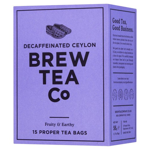 Brew Tea Co CO2 Decaffeinated Tea Bags 15's (Pack of 3)