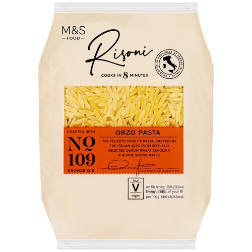 M&S Risoni Orzo Pasta 500g (Pack of 3)