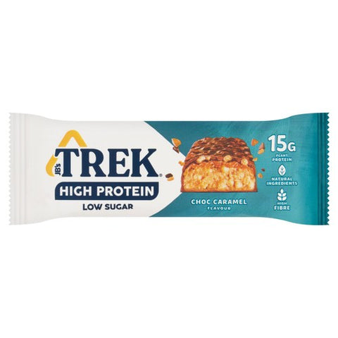 TREK High Protein Low Sugar Choc Caramel Protein Bar 55g (Pack of 3)