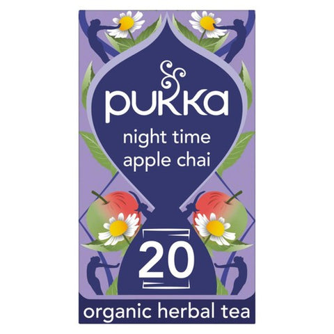 Pukka Herbs Organic Night Time Apple Chai 20 Herbal Tea Bags 20's (Pack of 3)