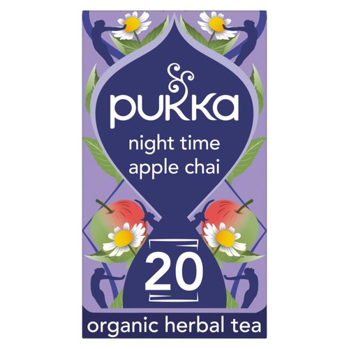 Pukka Herbs Organic Night Time Apple Chai 20 Herbal Tea Bags 20's (Pack of 3)