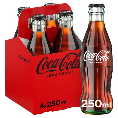 Coca-Cola Zero Sugar 4 x 250ml (Pack of 2)