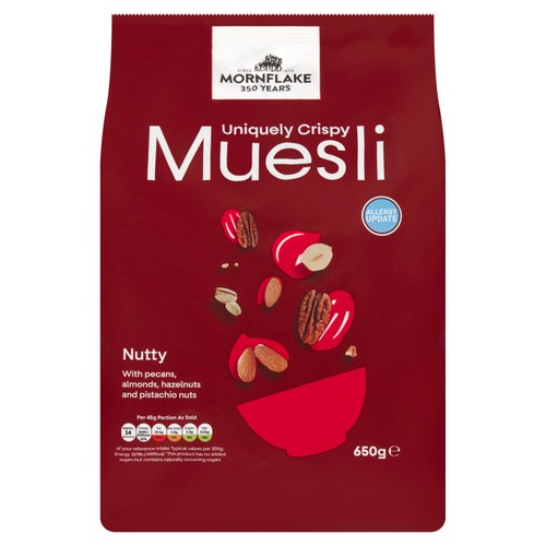 Mornflake Extra Crispy Notoriously Nutty Muesli 650g (Pack of 3)