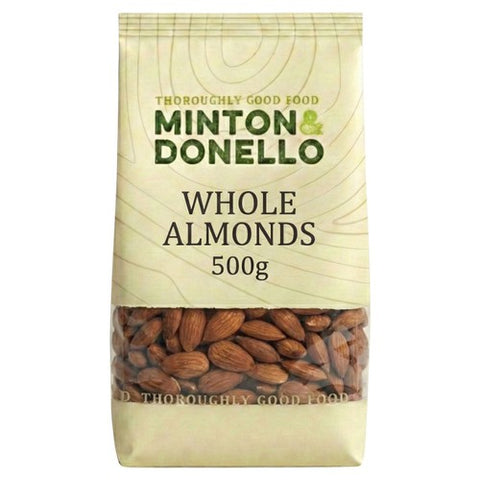 Minton & Donello Whole Almonds 500g (Pack of 3)