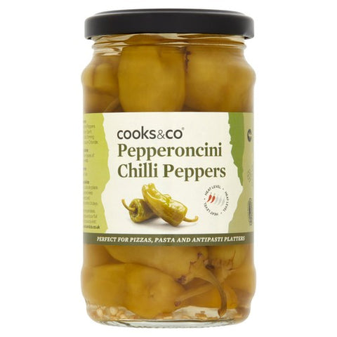 Cooks & Co Green Pepperoncini Peppers 280g (Pack of 2)