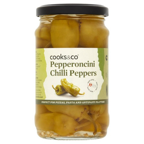 Cooks & Co Green Pepperoncini Peppers 280g (Pack of 2)