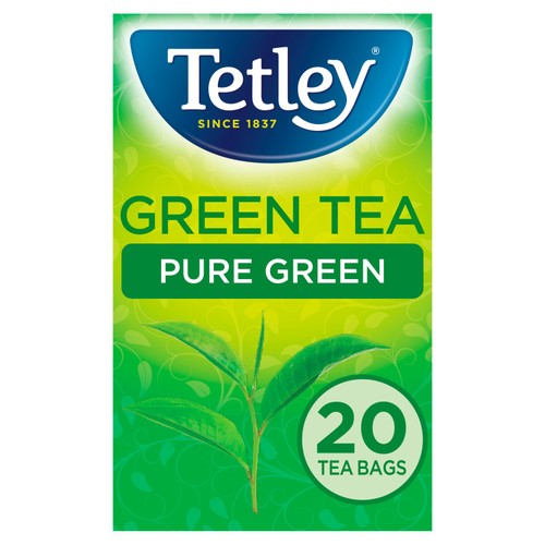 Tetley Pure Green Tea Bags 20's (Pack of 3)
