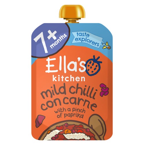 Ella's Kitchen Beef Chilli Con Carne Baby Food Pouch 7+ Months 130g (Pack of 2)
