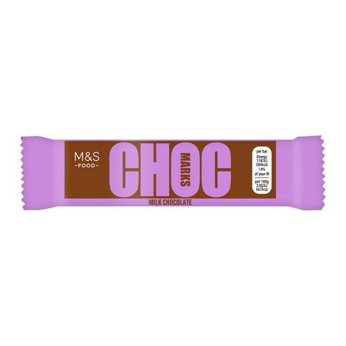 M&S Choc Marks Milk Chocolate 50g (Pack of 3)