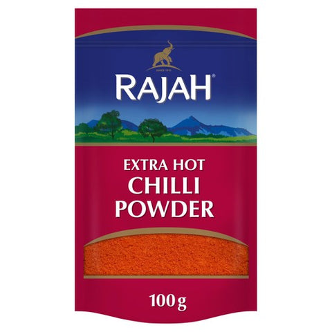Rajah Spices Ground Extra Hot Chilli Powder 100g (Pack of 2)