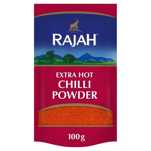 Rajah Spices Ground Extra Hot Chilli Powder 100g (Pack of 2)