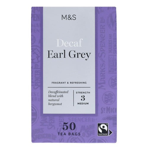 M&S Fairtrade Decaffeinated Earl Grey Tea Bags 50's (Pack of 2)