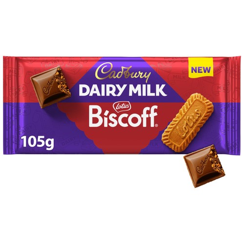 Cadbury Dairy Milk Biscoff Biscuit Chocolate Bar 105g (Pack of 3)