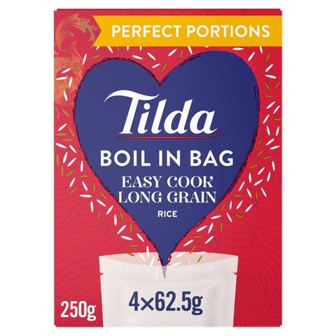 Tilda Boil in the Bag Long Grain Rice 250g (Pack of 3)