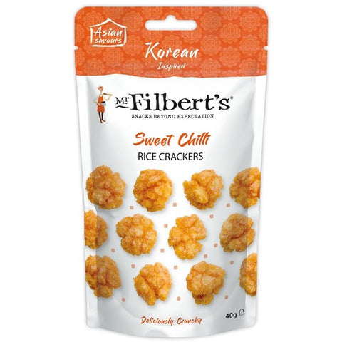 Mr Filbert's Korean Chilli Rice Crackers 40g (Pack of 6)