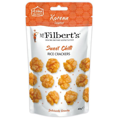 Mr Filbert's Korean Chilli Rice Crackers 40g (Pack of 6)
